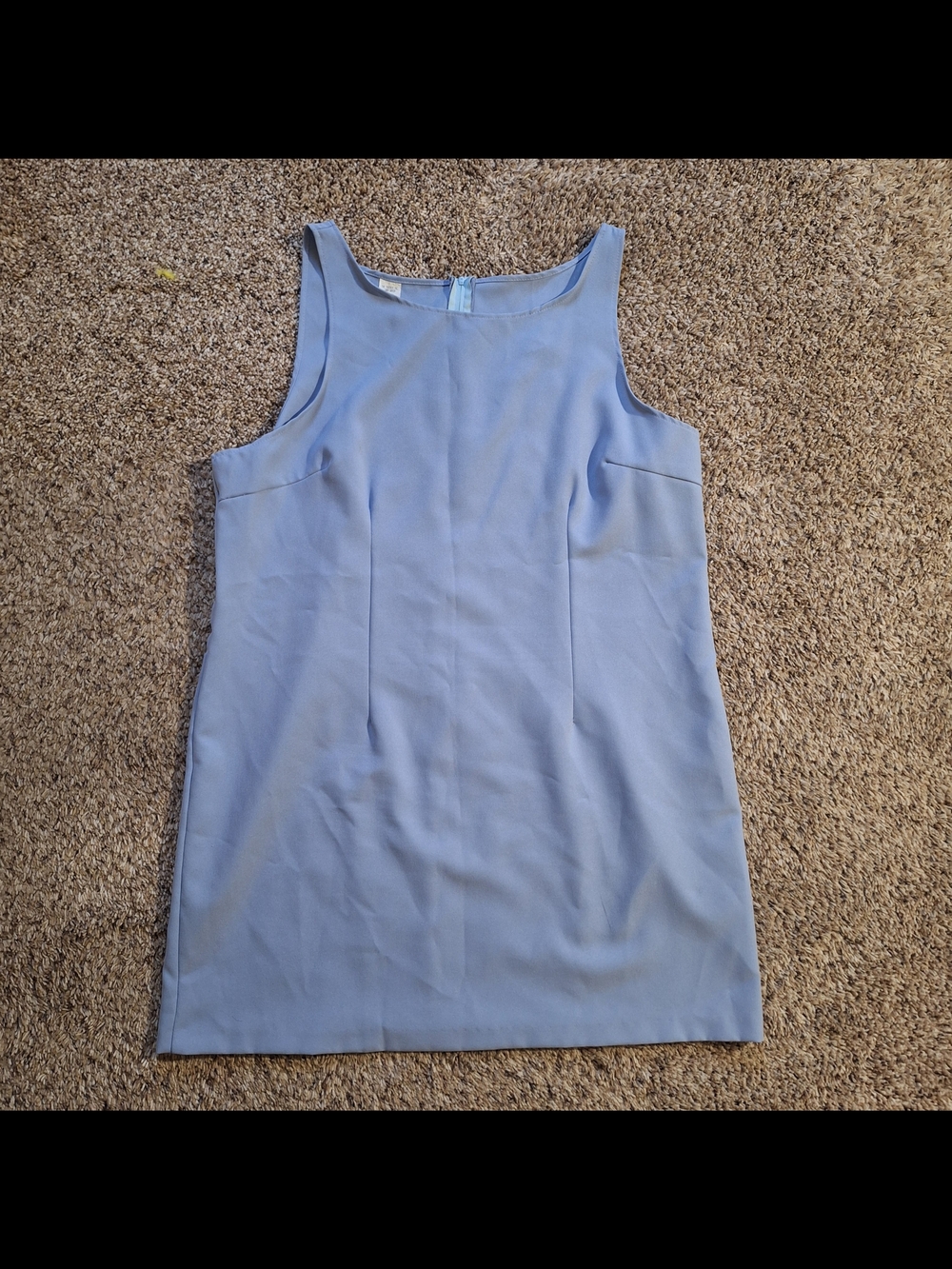 Vintage The Zenobia Inc Blue 100% Rayon Sleeveless Shift Dress Size XXXL USA